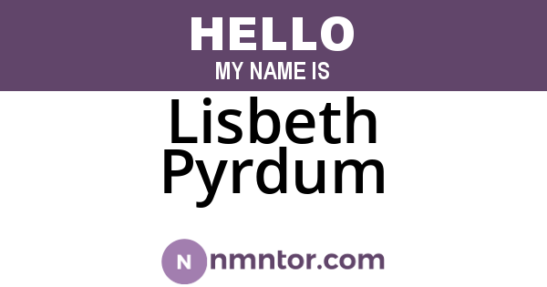 Lisbeth Pyrdum