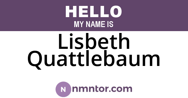 Lisbeth Quattlebaum
