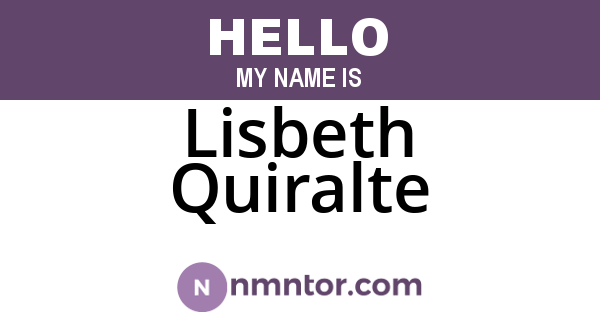 Lisbeth Quiralte