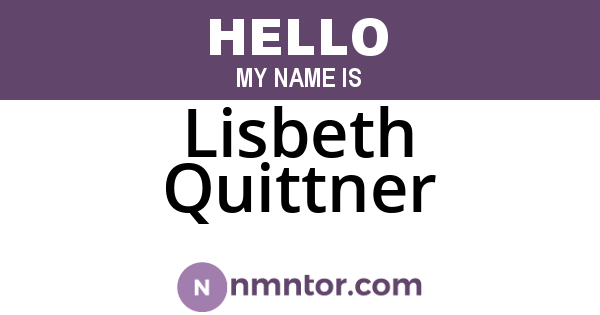 Lisbeth Quittner