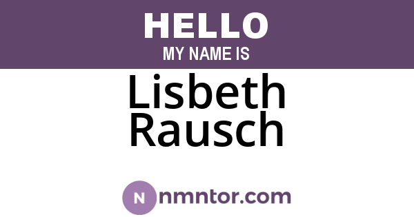 Lisbeth Rausch