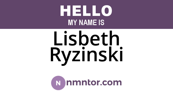 Lisbeth Ryzinski