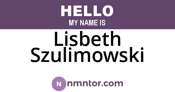 Lisbeth Szulimowski