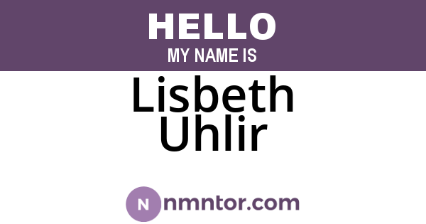 Lisbeth Uhlir