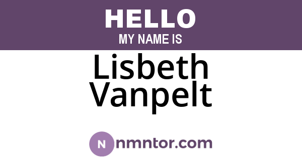 Lisbeth Vanpelt