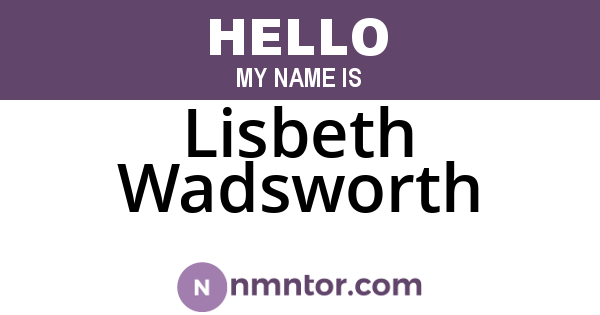 Lisbeth Wadsworth