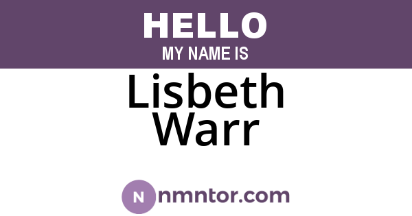 Lisbeth Warr