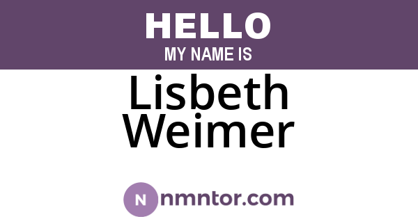 Lisbeth Weimer
