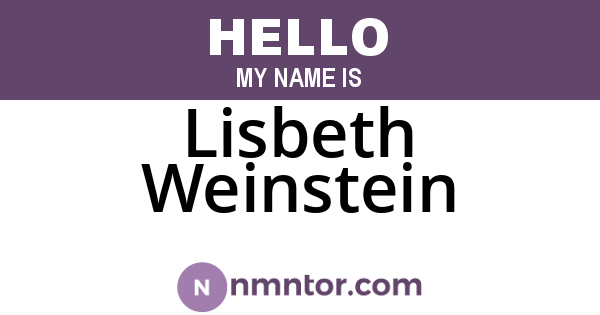 Lisbeth Weinstein