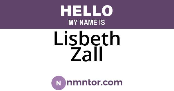 Lisbeth Zall