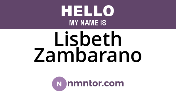 Lisbeth Zambarano