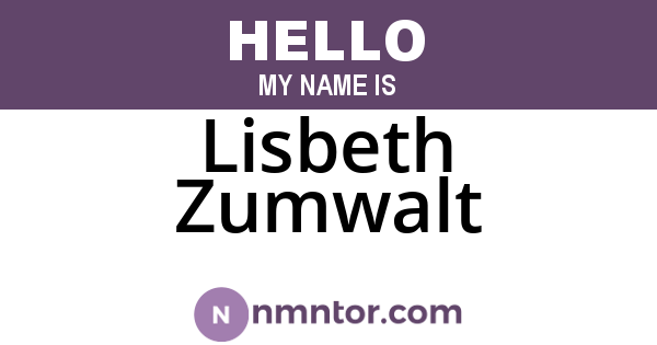 Lisbeth Zumwalt