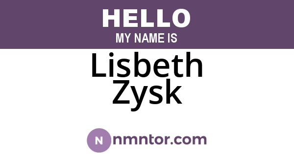 Lisbeth Zysk