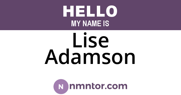 Lise Adamson