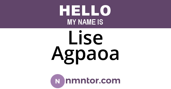 Lise Agpaoa