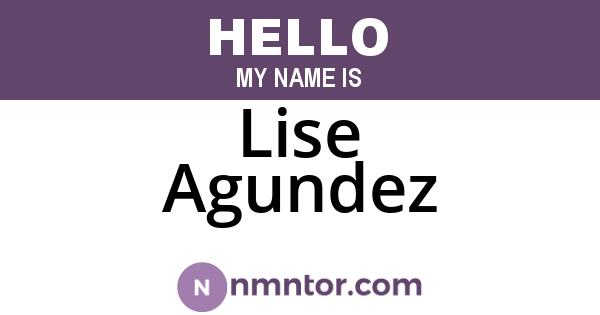 Lise Agundez