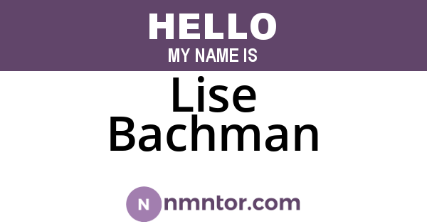 Lise Bachman