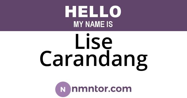 Lise Carandang