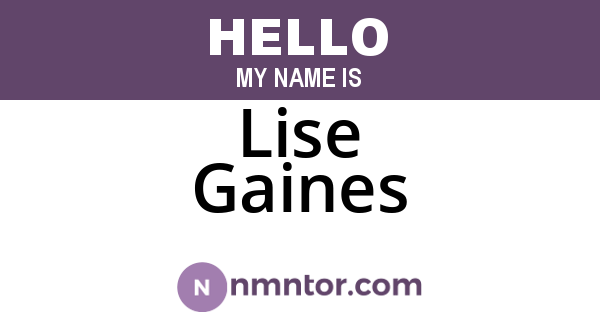 Lise Gaines