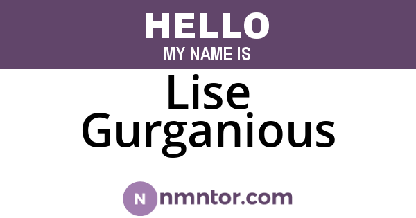 Lise Gurganious