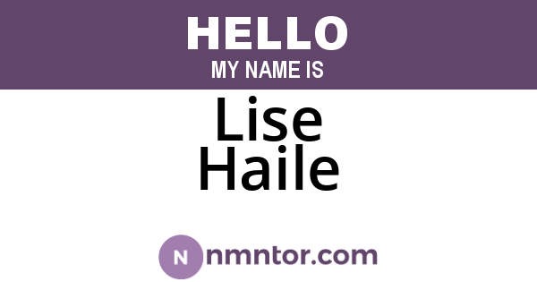 Lise Haile