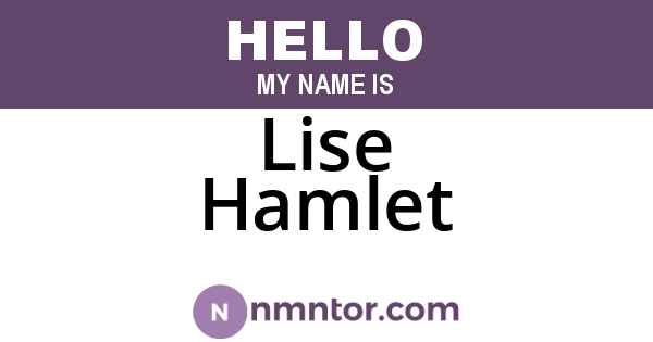 Lise Hamlet