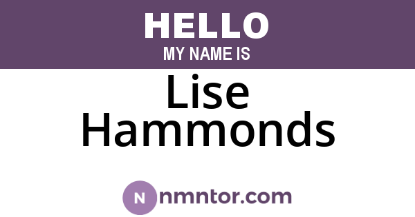 Lise Hammonds