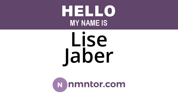 Lise Jaber