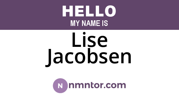 Lise Jacobsen