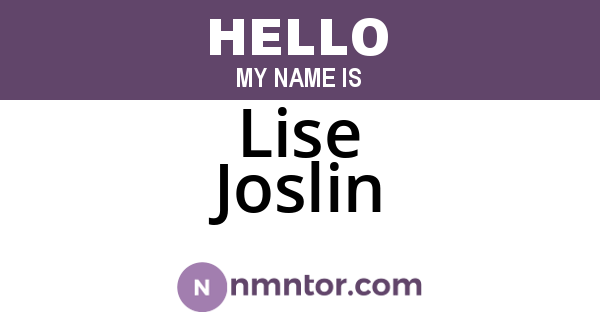 Lise Joslin
