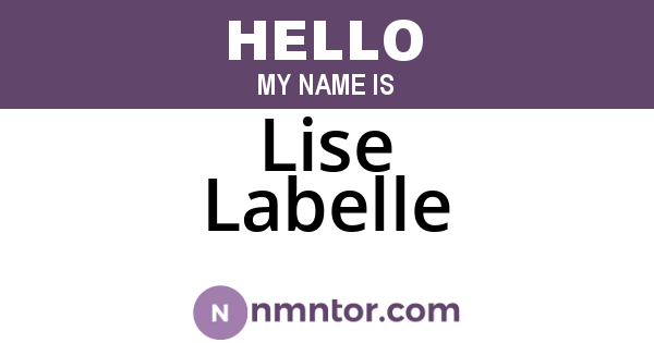 Lise Labelle