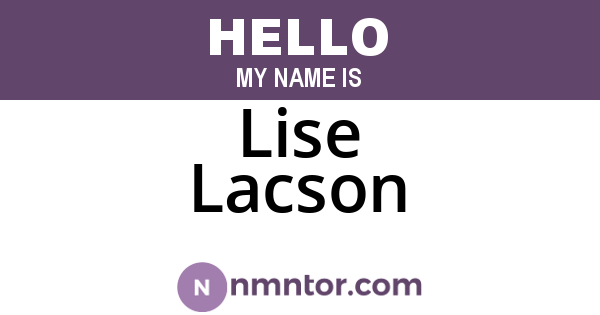 Lise Lacson