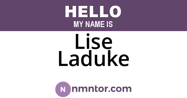 Lise Laduke