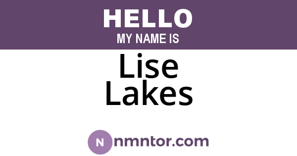 Lise Lakes