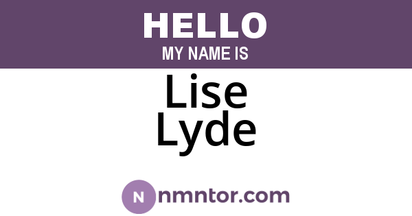 Lise Lyde