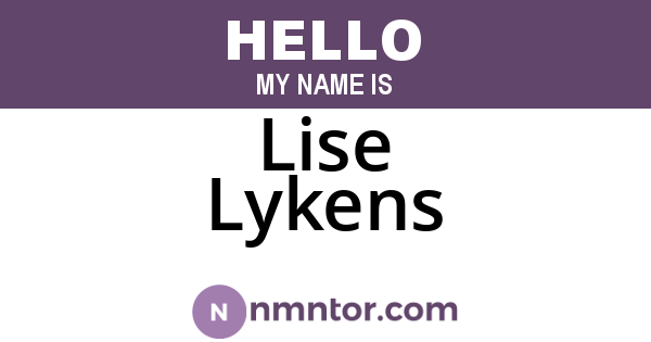 Lise Lykens