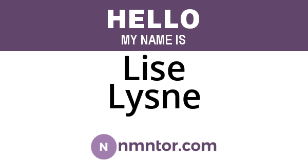 Lise Lysne