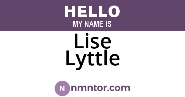Lise Lyttle