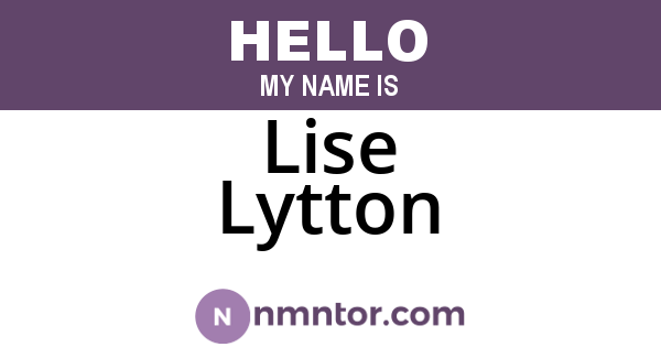 Lise Lytton