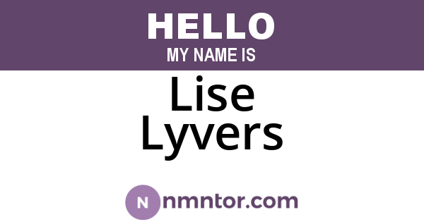 Lise Lyvers