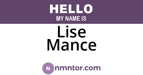 Lise Mance
