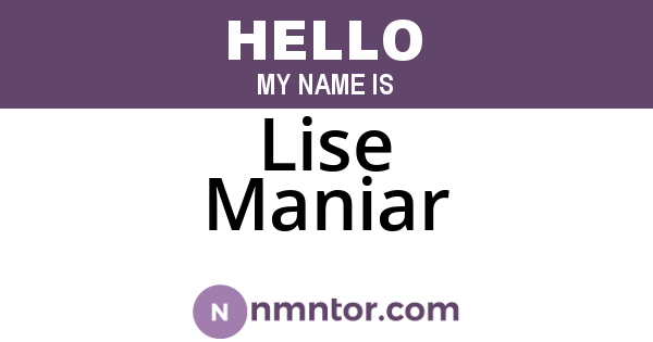 Lise Maniar