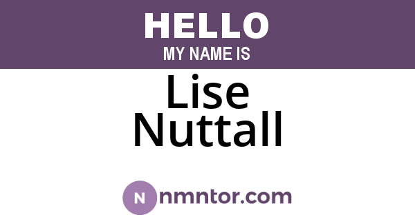 Lise Nuttall