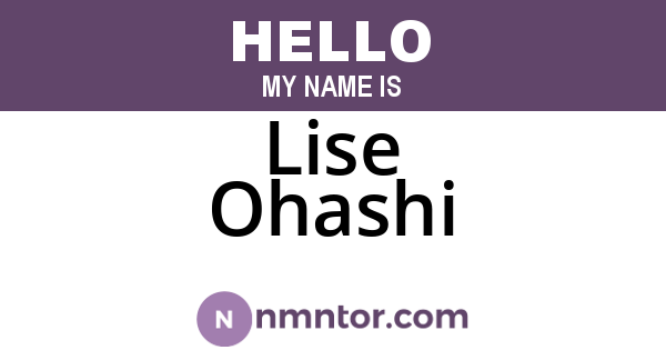 Lise Ohashi