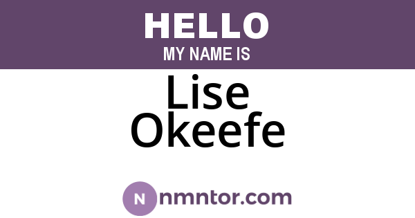 Lise Okeefe