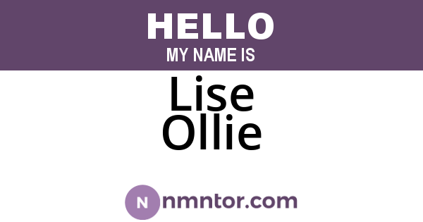 Lise Ollie