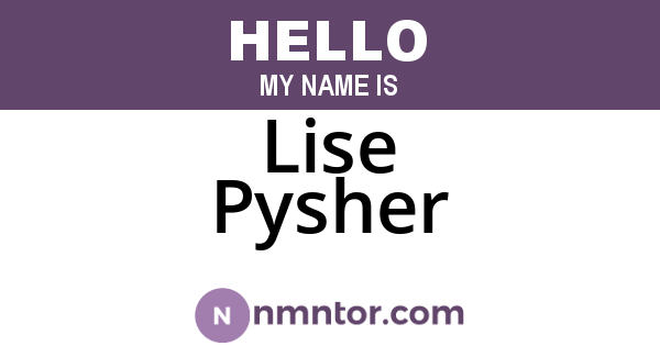 Lise Pysher
