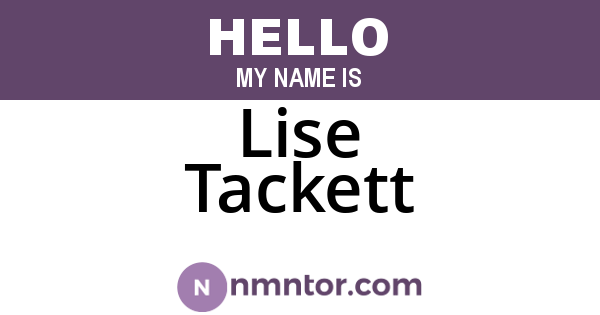 Lise Tackett
