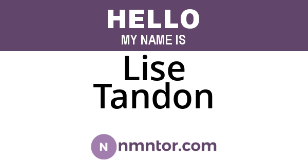 Lise Tandon
