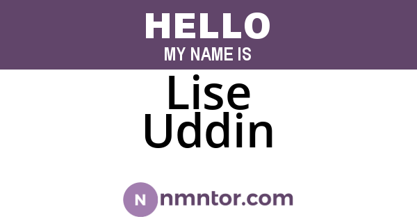 Lise Uddin